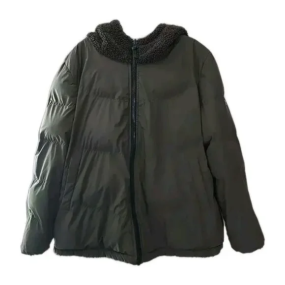 Koolaburra by UGG Reversible Sherpa Heavyweight Puffer Jacket Womans Size 2XL